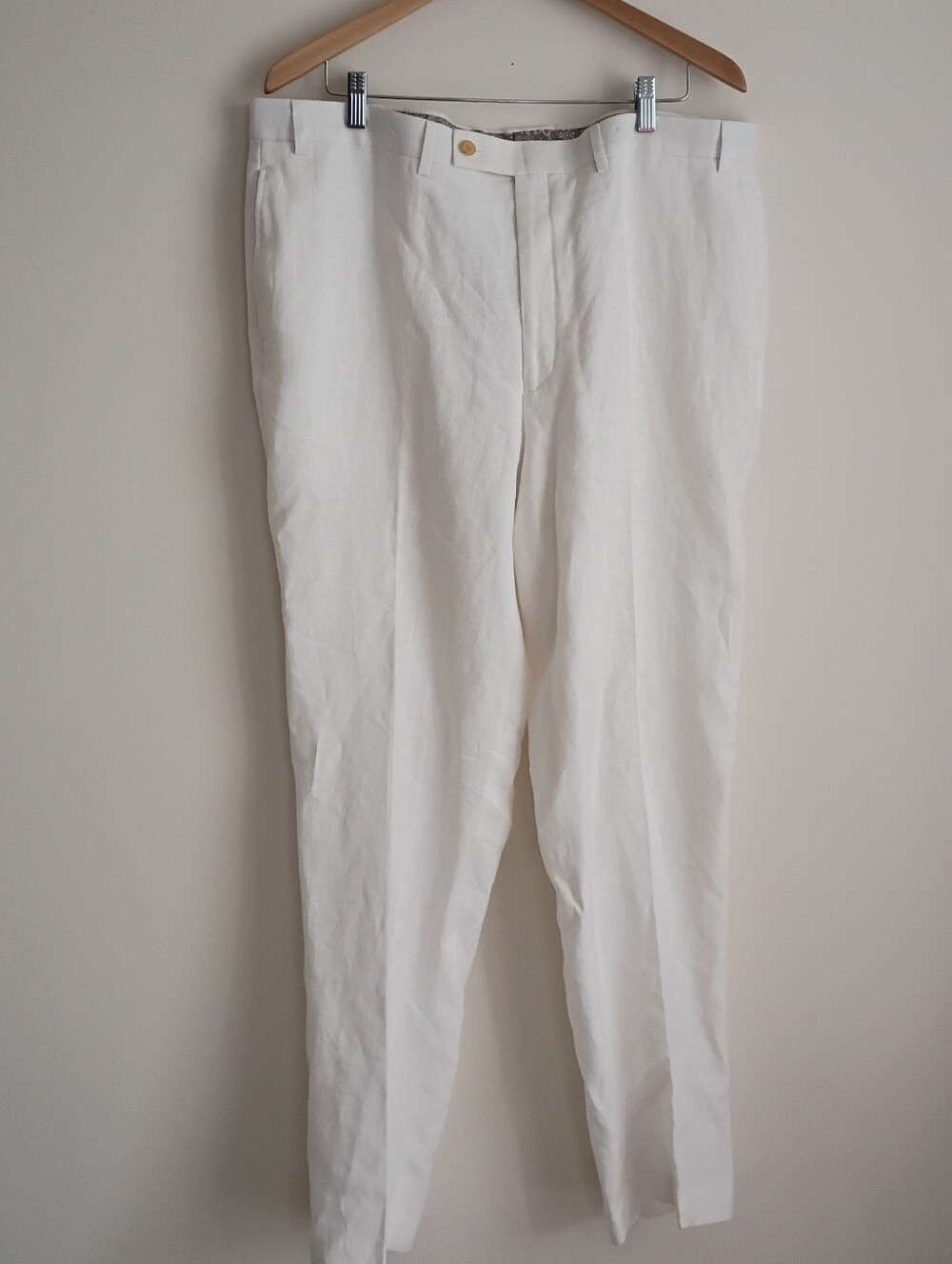 Ralph Lauren Luxury Linen Mens White Pant Wedding Golf Resort Beach 40x34